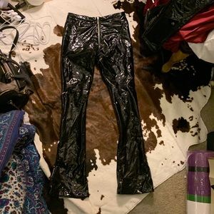 LAST CHANCE // Dark Siren Dolls Kill PVC zip pants